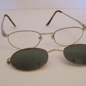 Eyeglasses Clip On Sunglasses 48 20 140 Vintage